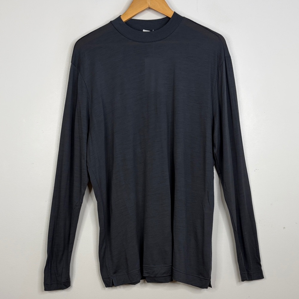 New Son of A Tailor Shirt Mens XXLT Gray Merino Wool Long Sleeve Tee Custom Made